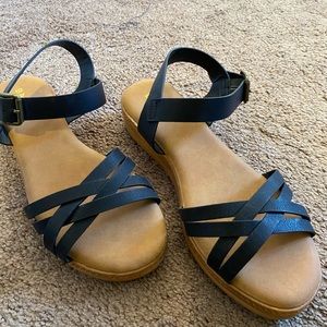 Bamboo Ankle Strap Sandals